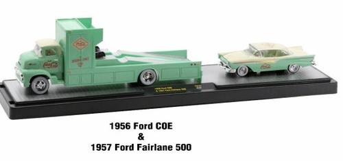 M2 Machines Auto Hauler TW20 1956 Ford COE & 1957 Ford Fairlane